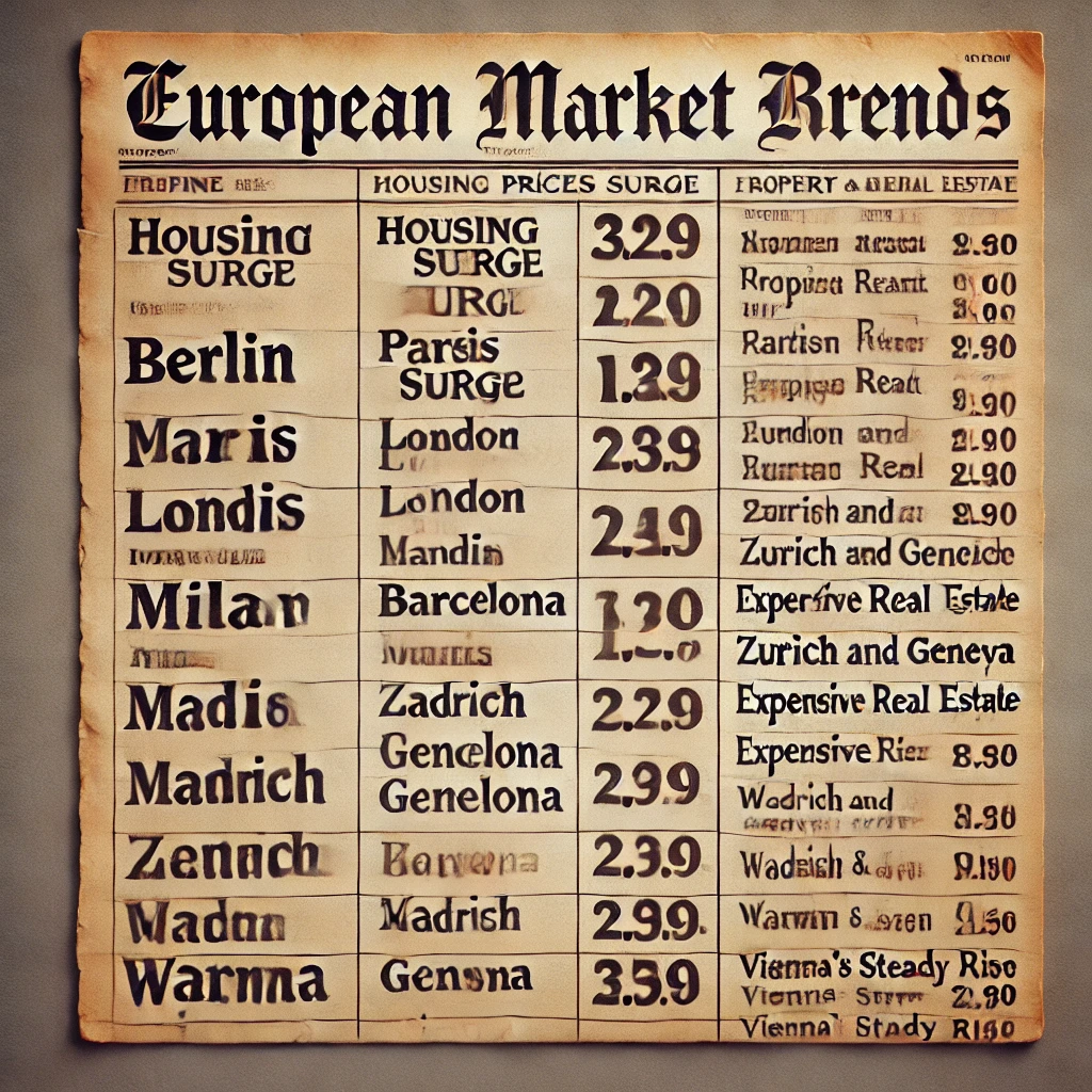 Navigating Europe’s Complex Housing Market Prices and people