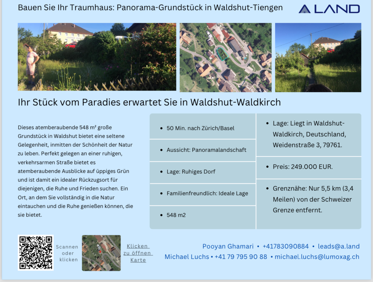 Plot with Panoramic View in 79761 Waldkirch Waldshut-Tiengen, Weidenstraße 3 Baugrundstück